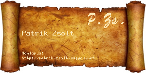 Patrik Zsolt névjegykártya